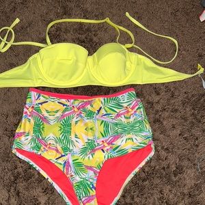 🔥 2 Piece High Waisted Swimsuit